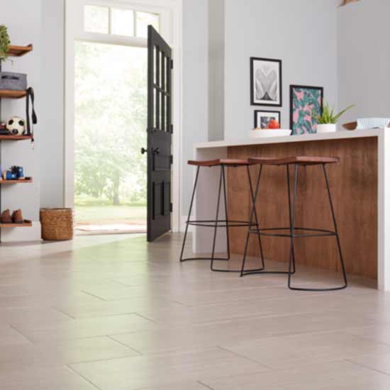 tile flooring in entryway